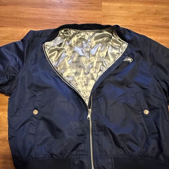 WEAR by Erin Andrews NFL Seattle Seahawks Full Zip Bomber Jacket Blue | Women Si - Picture 4 of 13
